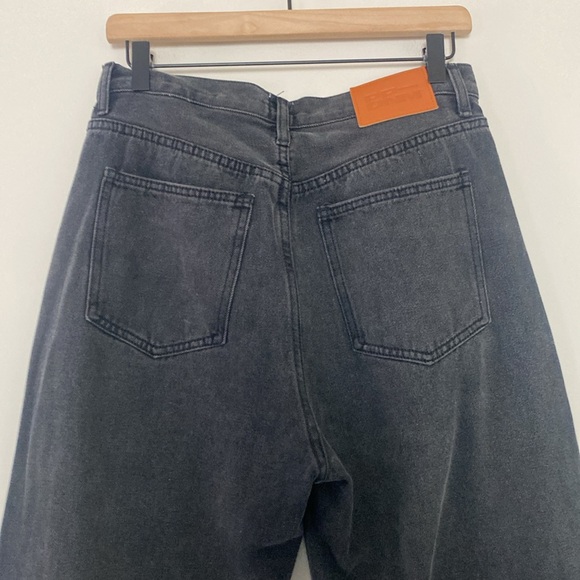 PRINCESS POLLY HOLLY ASYMMETRIC STRAIGHT LEG JEAN BUTTON FLY BLACK DENIM SIZE 6 - Picture 9 of 16